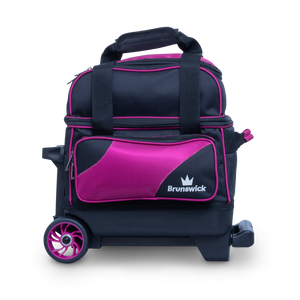 Brunswick Zone Single Ball Roller Bowling Bag Raspberry
