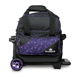 Brunswick Zone Single Ball Roller Bowling Bag Purple Prism