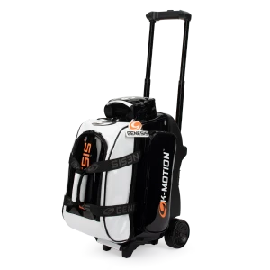 Genesis Sleek Gloss White/Black 2 Ball Roller Bowling Bag