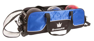 Brunswick Crown Black/Blue 3 Ball Tote Bowling Bag Brunswick Crown Black/Blue 3 Ball Tote Bowling Bag
