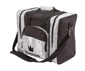 Brunswick Edge Black/Silver Single Tote Bowling Bag