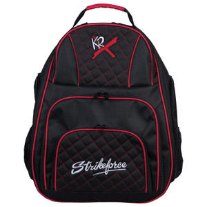 KR Strikeforce Royal Flush Deuce 2 Ball Tote Backpack Bowling Bag Black/Red