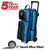 KR Strikeforce Konvoy Triple Roller Bowling Bag Black/Caribbean Blue
