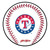 KR Strikeforce MLB Texas Rangers Round Rubber Bowling Shammy