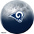 NFL On Fire Los Angeles Rams Bowling Ball