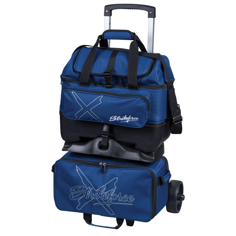 KR Strikeforce Hybrid X Navy 4 Ball Roller Bowling Bag