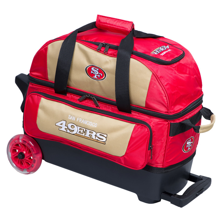 KR Strikeforce NFL San Francisco 49ers Double Roller Bowling Bag