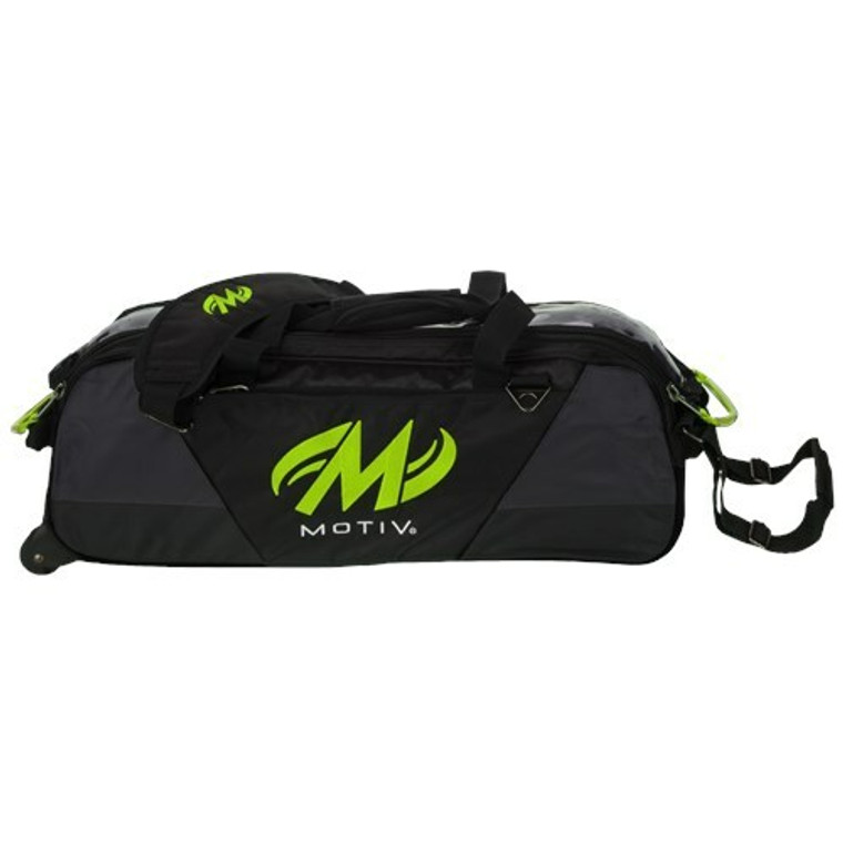 Motiv Ballistix Black/Green 3 Ball Tote Bowling Bag