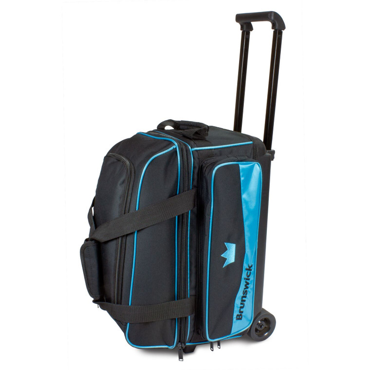 Brunswick Zone 2 Ball Roller Black/Sky Blue Bowling Bag