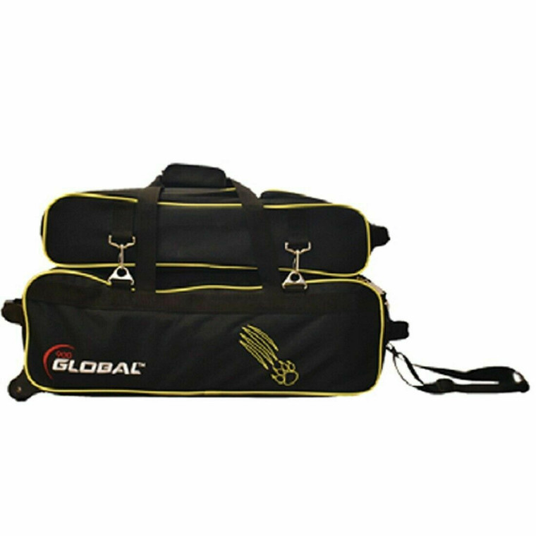 900 Global Black Claw Airline Triple Tote Bowling Bag