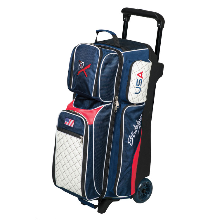 KR Strikeforce Royal Flush Triple Roller Bowling Bag USA