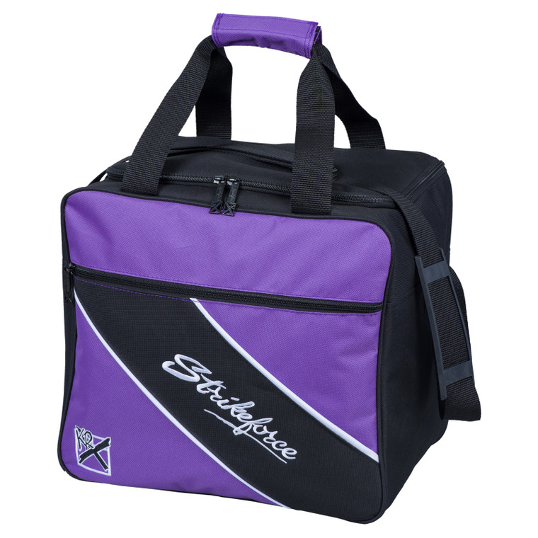 KR Strikeforce Fast Black/Purple Single Tote Bowling Bag