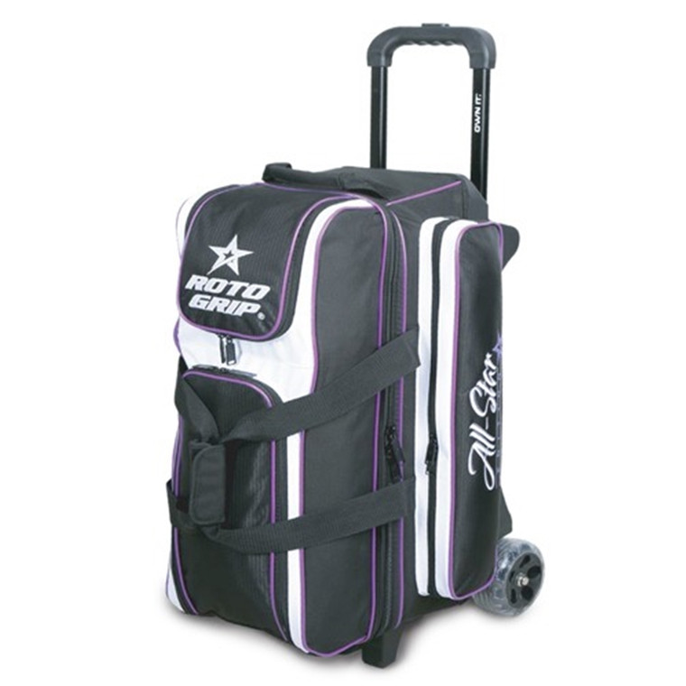 Roto Grip All Star Black/Purple 3 Ball Roller Bowling Bag