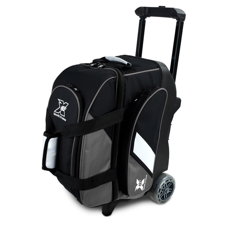 Tenth Frame 2 Ball Roller Bowling Bag Black/Grey