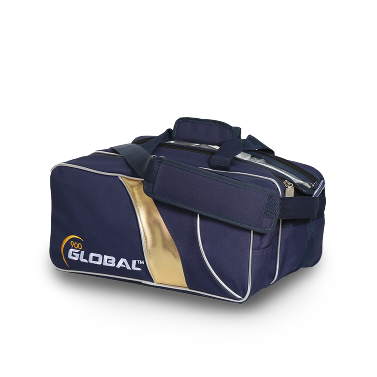 900 Global Blue/Gold 2 Ball Deluxe Tote Bowling Bag