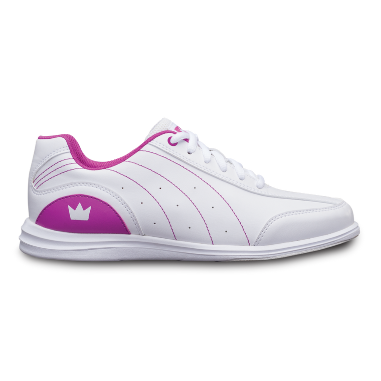 Brunswick Mystic White/Fuchsia Youth Girls Bowling Shoes