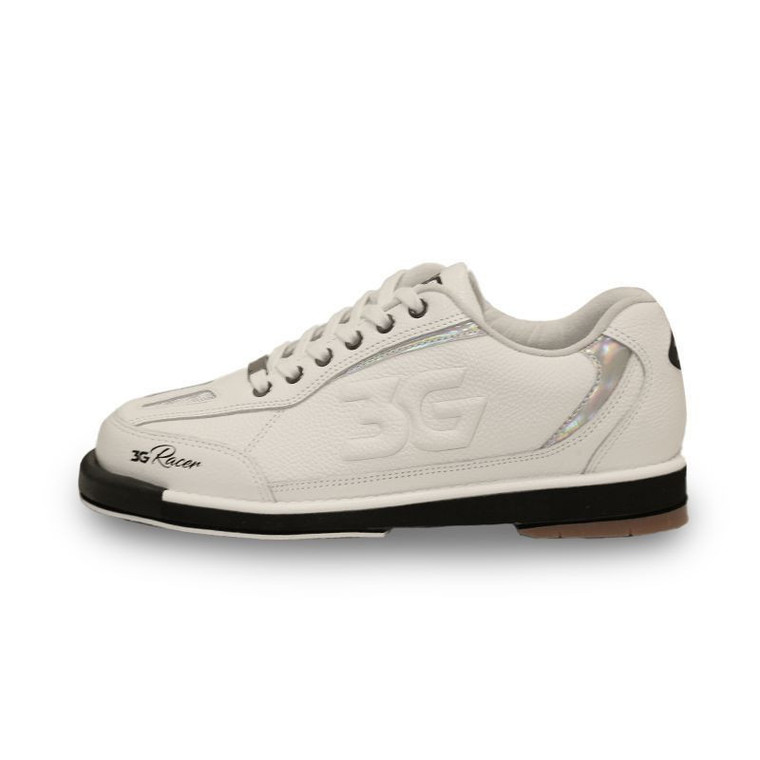 3G Racer White/Holo Right Handed Wide Width Mens Bowling Shoes