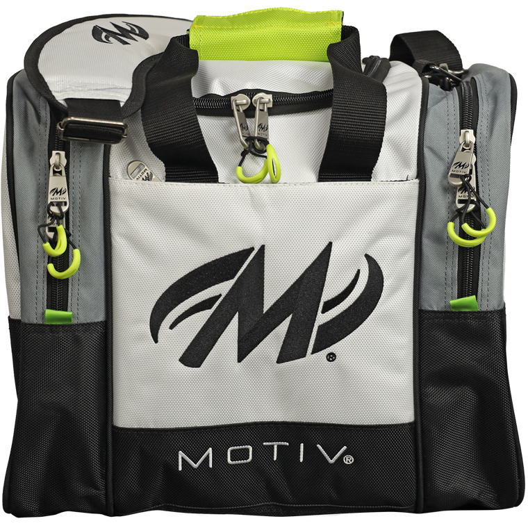 Motiv Shock 1 Ball Tote Bowling Bag Blizzard White