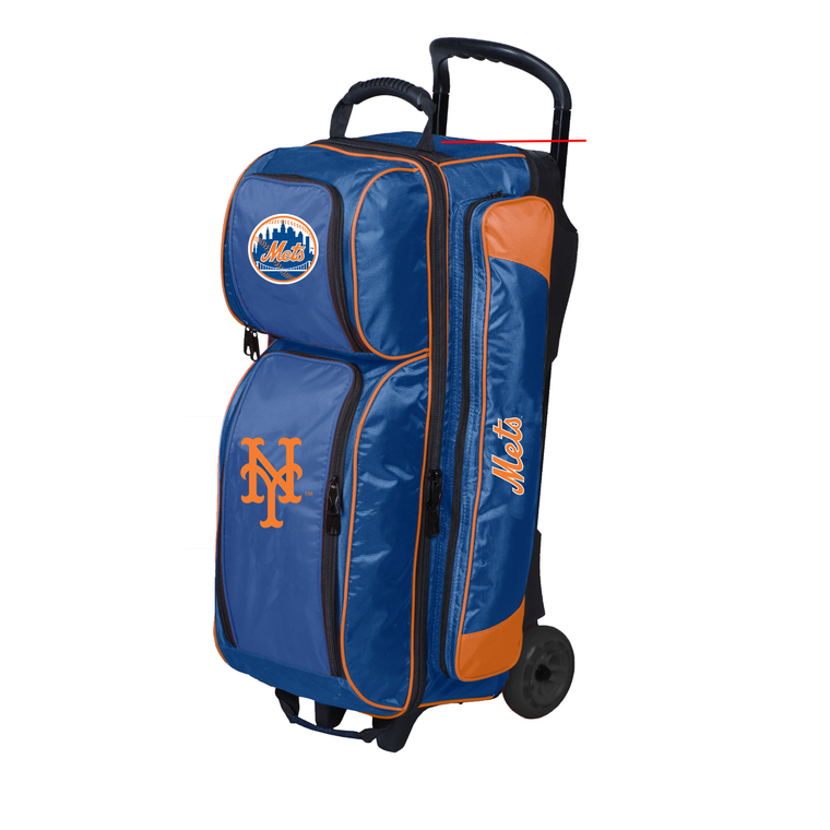 KR Strikeforce MLB New York Mets Triple Roller Bowling Bag