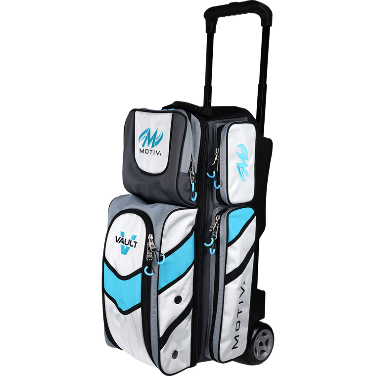 Motiv Vault Limited Edition 3 Ball Roller Bowling Bag Platinum