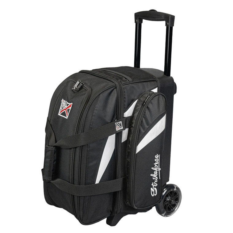 KR Strikeforce Cruiser Smooth Double Roller Bowling Bag Black/White