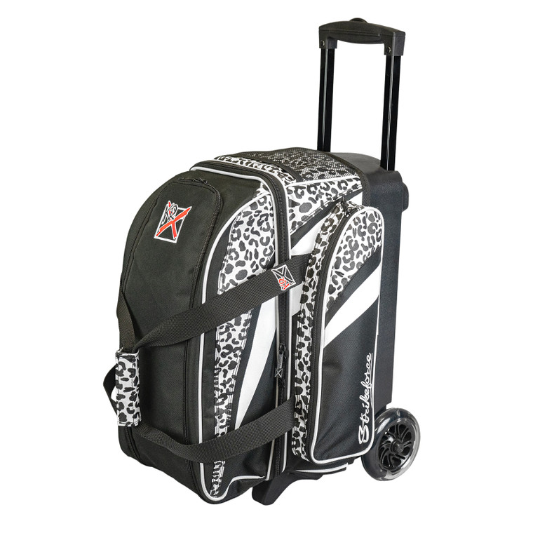 KR Strikeforce Cruiser Smooth Double Roller Bowling Bag White Leopard