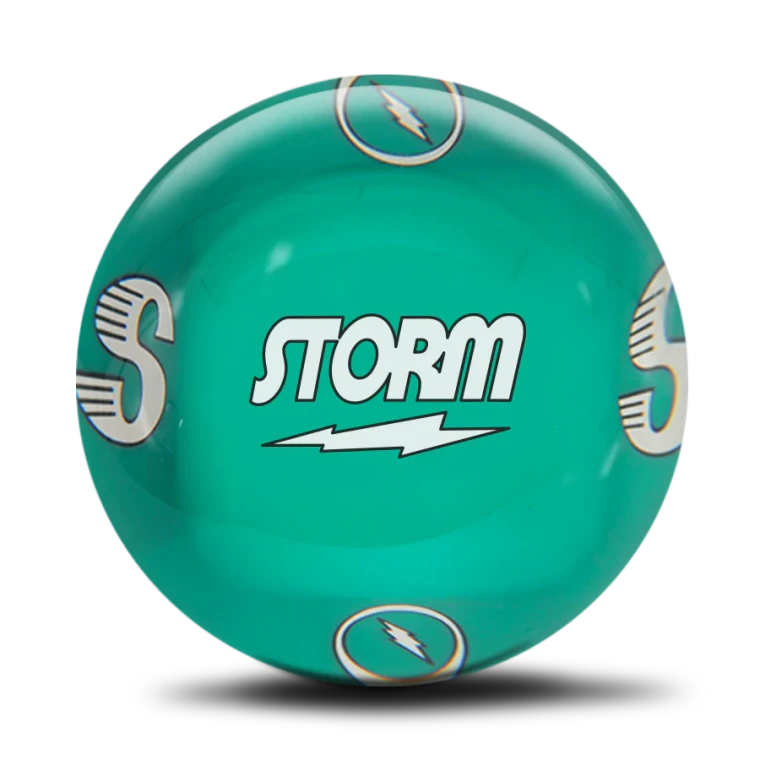 Storm Clear Polyester Teal Bowling Ball