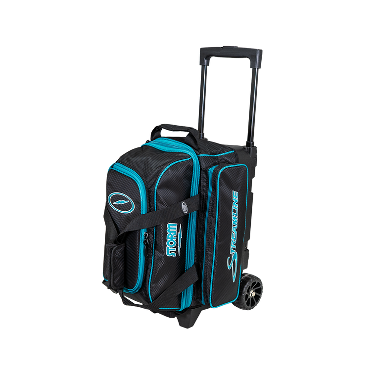 Storm Streamline Black/Aqua 2 Ball Roller Bowling Bag