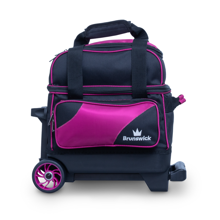 Brunswick Zone Single Ball Roller Bowling Bag Raspberry