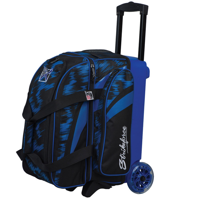 KR Strikeforce Cruiser Scratch Blue/Black 2 Ball Roller Bowling Bag