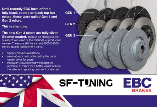 EBC Mercedes ML350 W164 330mm front discs for 17Z / Touareg 4pot conversion Golf MK5 MK6 Audi A3 8p TT 8J