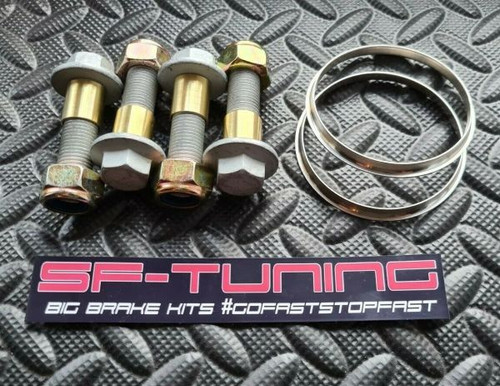 Porsche 17Z 18Z 6pot BM5 4pot Golf MK5/MK6 TT A3 A4 Leon Octavia adaptor bolts mounting kit + optional brake disc rings