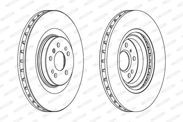 Ferodo Plain 350mm discs For 18z Mk5 Golf etc conversions