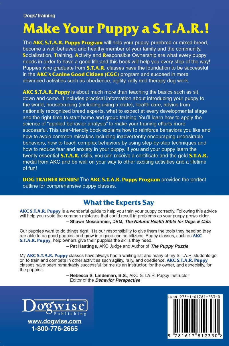 AKC Star Puppy A Positive Behavioral Approach To Puppy Training Dogwise