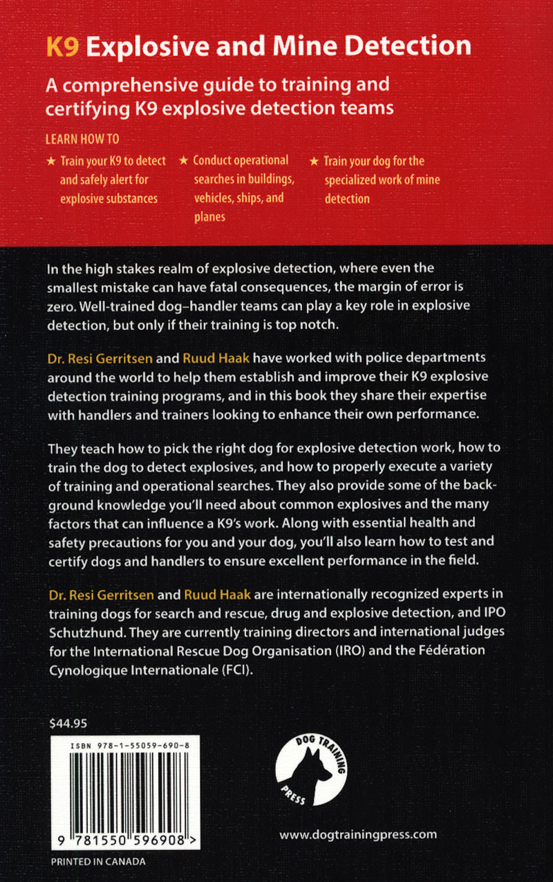 K9 Explosive and Mine Detection: A Manual for Training and Operations -  Dogwise