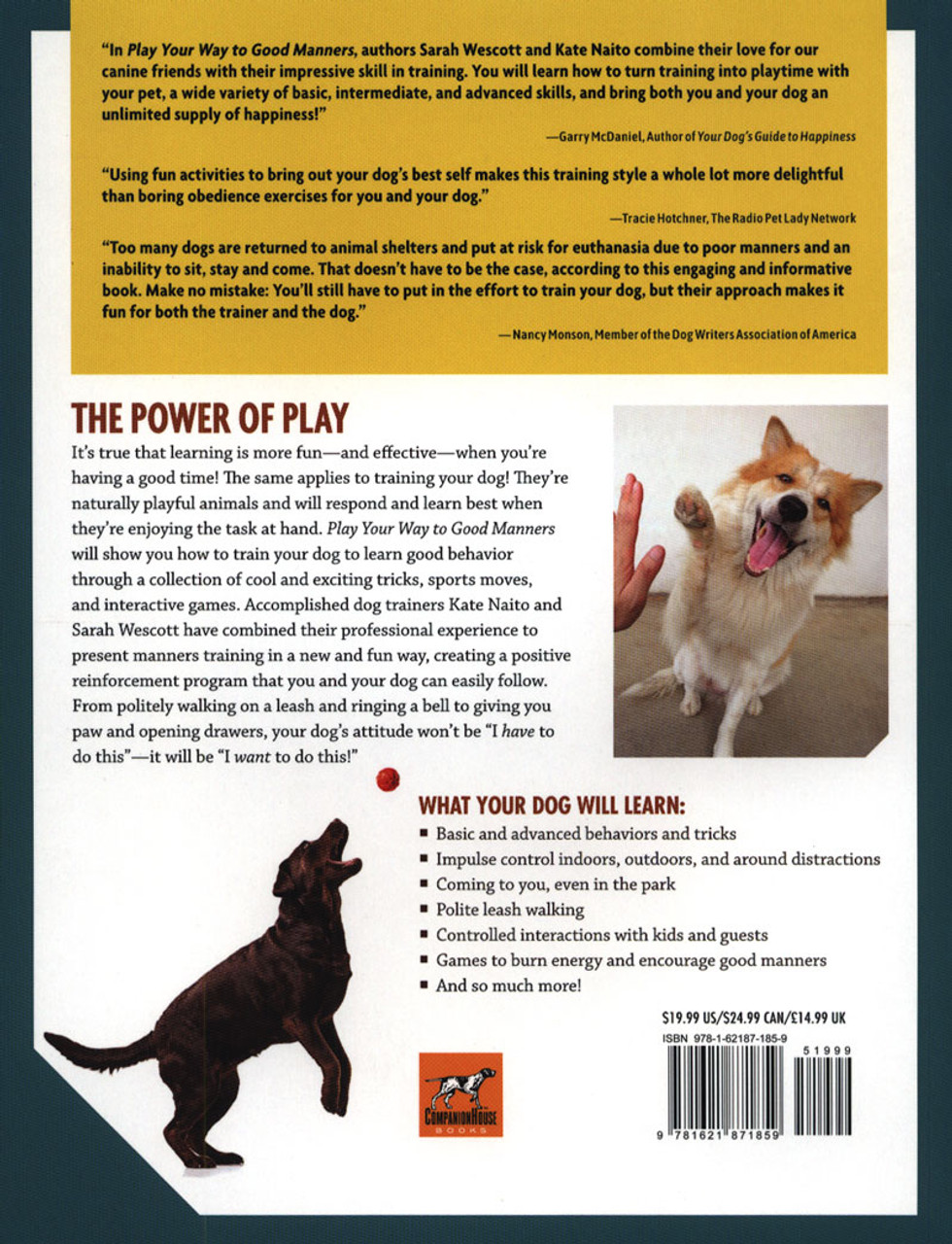 Play Your Way To Good Manners Getting The Best Behavior From Your Dog Through Sports Games And Tricks Dogwise