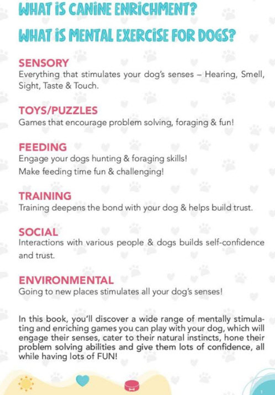 ENRICHMENT GAMES FOR DOGS: The 101 Best Mental Exercises with Easy  Instructions and Tricks to Keep Your Dog Engaged, Improve Behavior with Fun