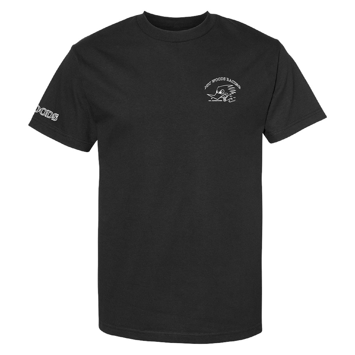 Nic Woods Racing Black & White Logo T-Shirt - Mr. Horsepower