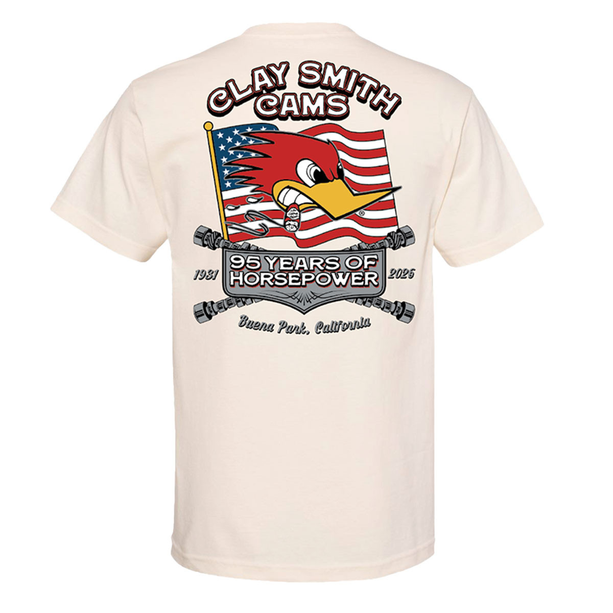 Cream 95th Anniversary Shirt - 95 Years of Horsepower - Official