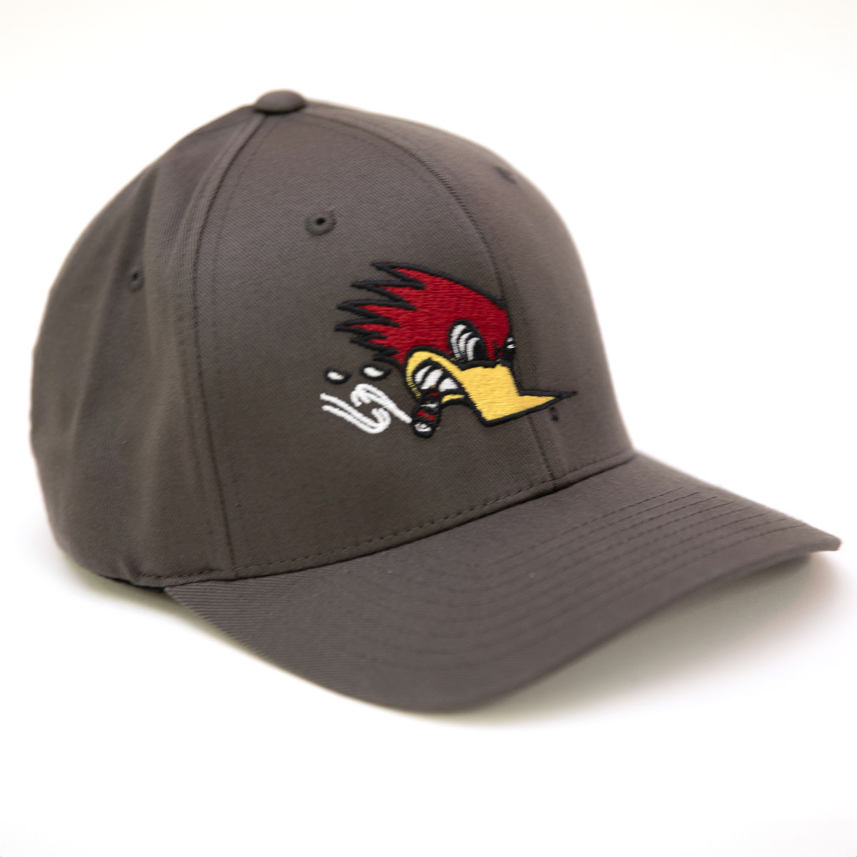 Mr. Horsepower Logo on a Charcoal Gray Flex Fit Hat - Clay Smith