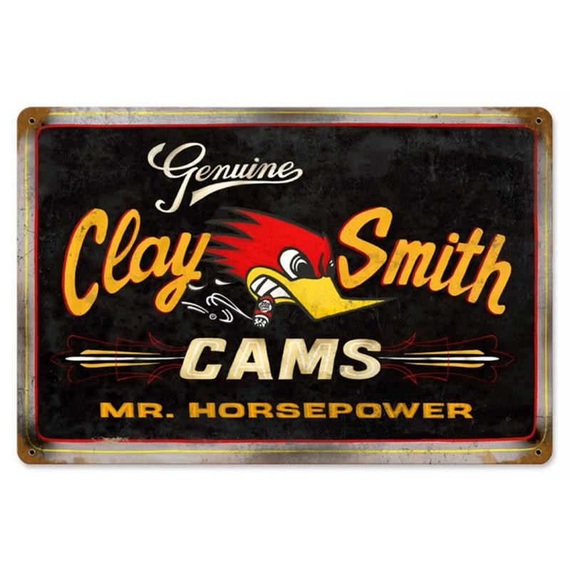 Genuine Clay Smith Cams Sign with Iconic Mr. Horsepower Logo