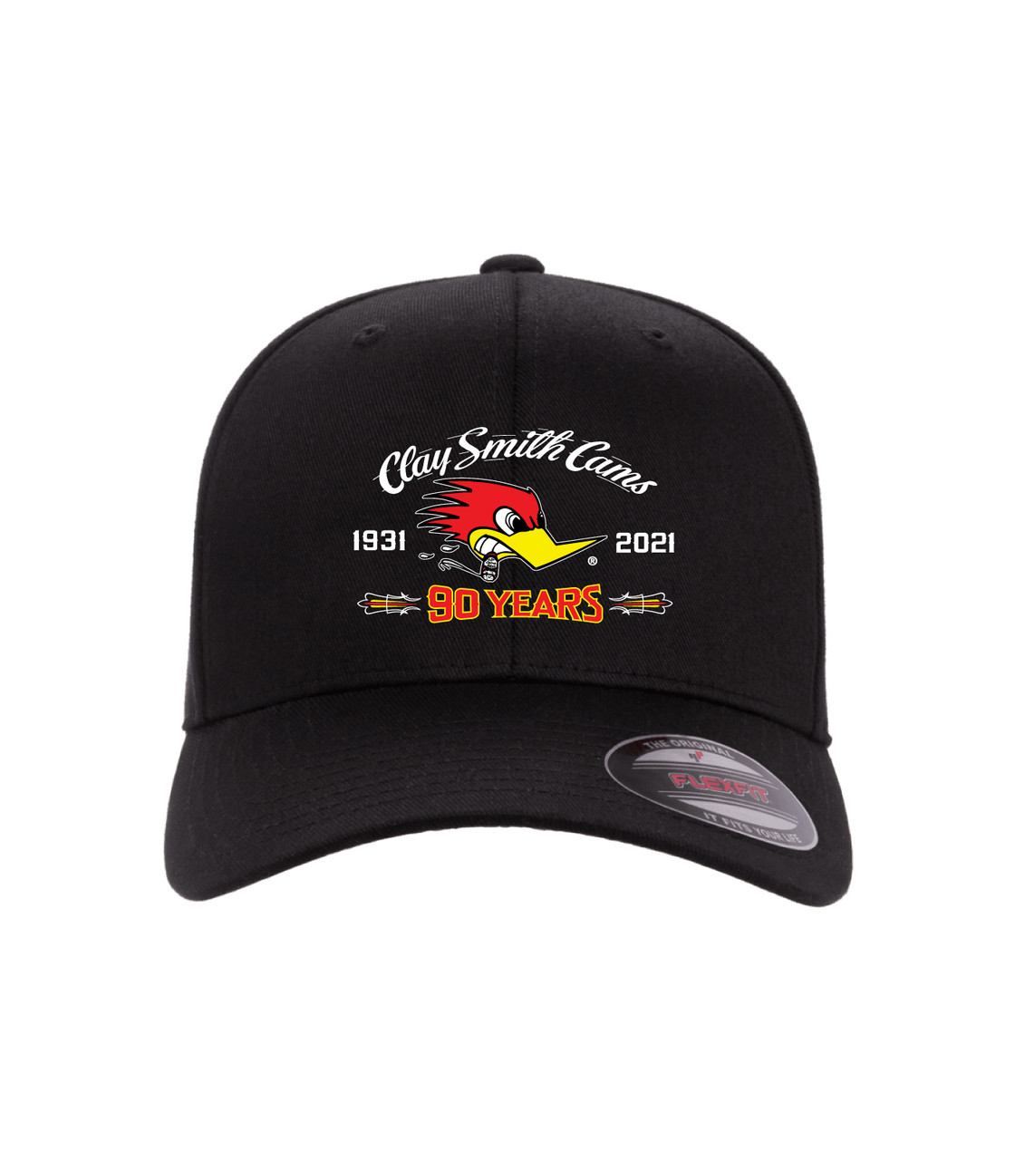 90 Years of American Horsepower Flex-Fit Black Hat - Clay Smith Cams