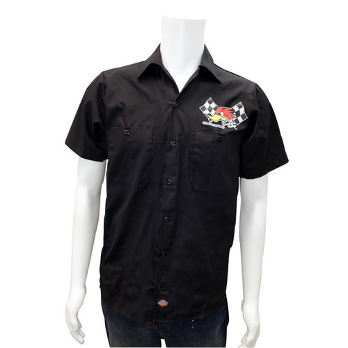 Mr. Horsepower Black Checkered Flag Work Shirt