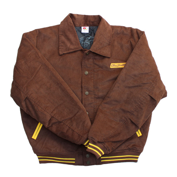 Clay Smith Cams Black Varsity Jacket with Leather Sleeves - Mr