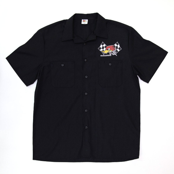 Mr. Horsepower with Checkered Racing Flags Shirt - Clay Smith Cams