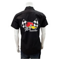 Mr. Horsepower Black Checkered Flag Work Shirt