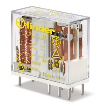 DPDT 12 Vdc Safety Relay force guided AgNi + Au