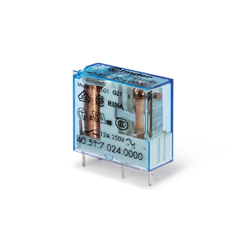 SPDT 10A  P.C.B./ Plug-in Relay 24vdc