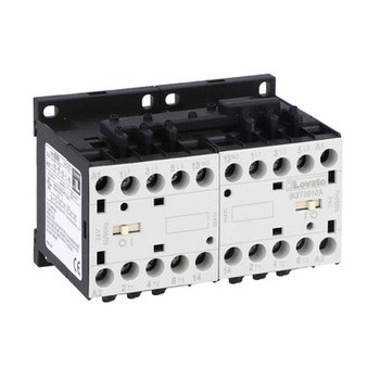 3P REVERSING MINI CONTACTOR W/INTERLOCK & POWER WIRING 9A 1NO 24V AC COIL 50/60Hz