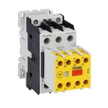 3P SAFETY CONTACTOR 38A AUX CONTACTS 2NO+2NC 230V AC COIL